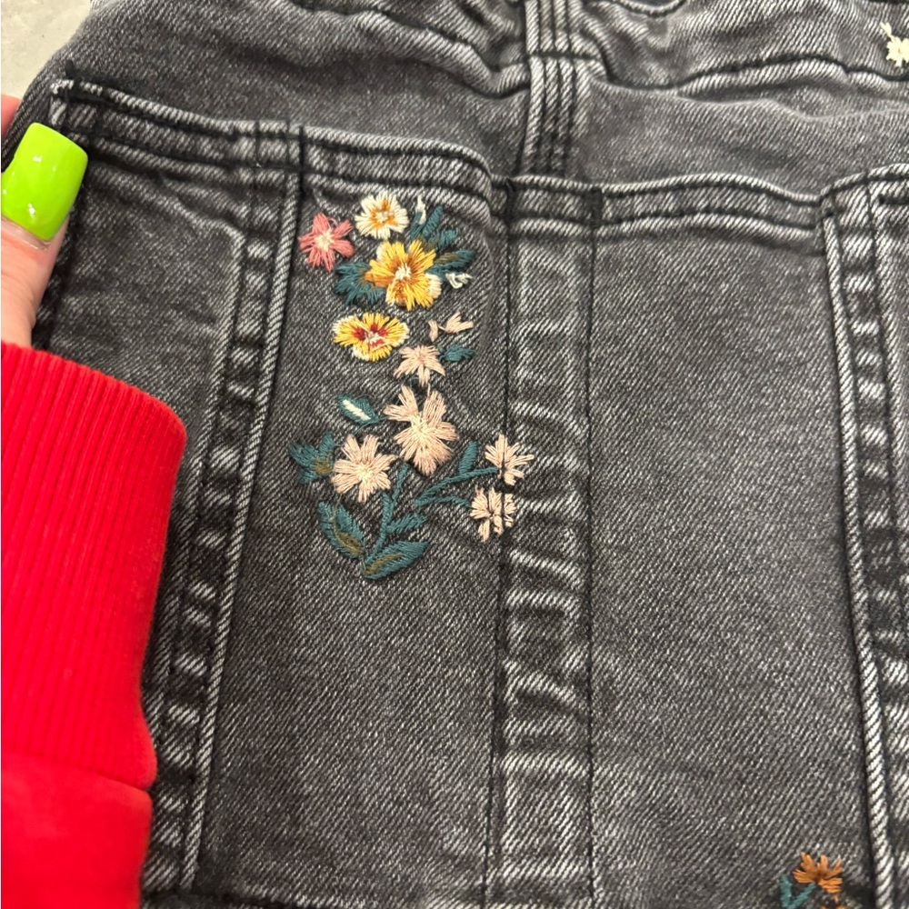 DRIFTWOOD Black Floral embroidered Shortalls - Picture 5 of 10